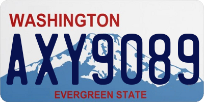 WA license plate AXY9089