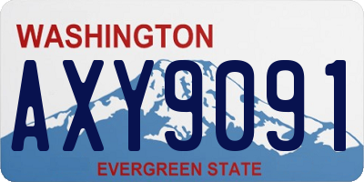 WA license plate AXY9091