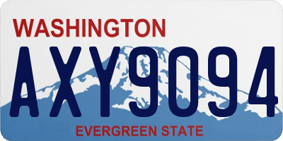 WA license plate AXY9094