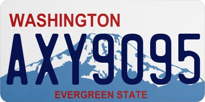 WA license plate AXY9095