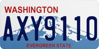 WA license plate AXY9110