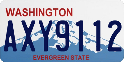 WA license plate AXY9112