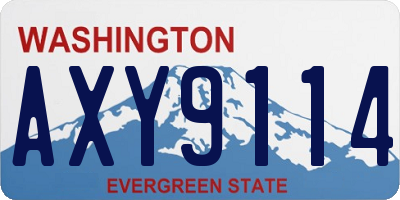 WA license plate AXY9114