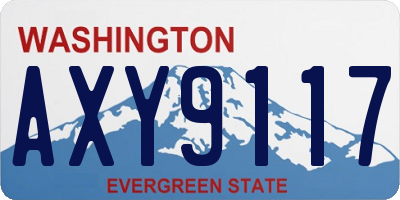 WA license plate AXY9117