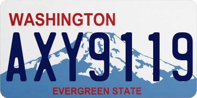 WA license plate AXY9119