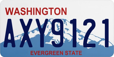 WA license plate AXY9121