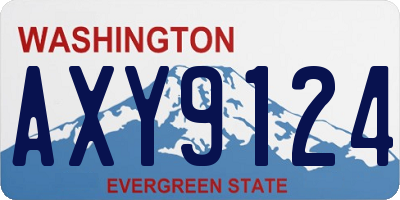 WA license plate AXY9124