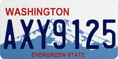 WA license plate AXY9125