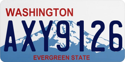 WA license plate AXY9126
