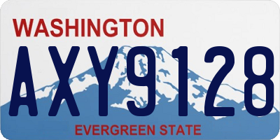 WA license plate AXY9128