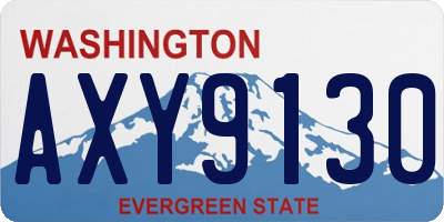 WA license plate AXY9130