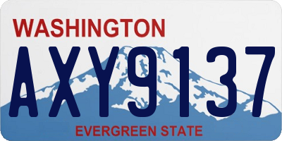 WA license plate AXY9137