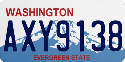 WA license plate AXY9138
