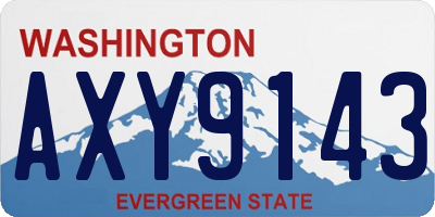 WA license plate AXY9143
