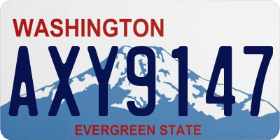 WA license plate AXY9147