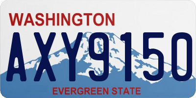 WA license plate AXY9150