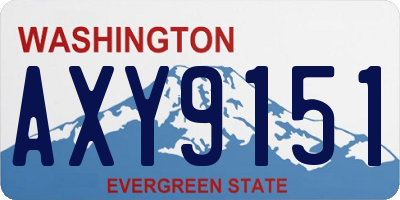 WA license plate AXY9151