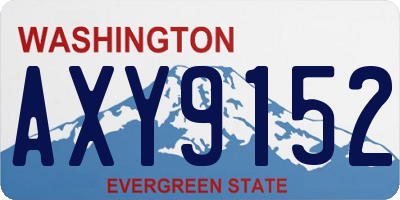 WA license plate AXY9152