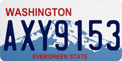 WA license plate AXY9153