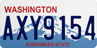 WA license plate AXY9154