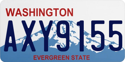 WA license plate AXY9155