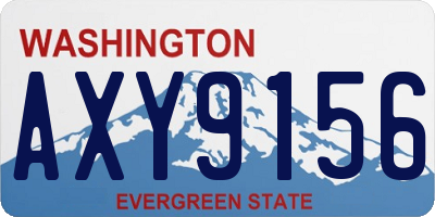 WA license plate AXY9156