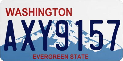 WA license plate AXY9157