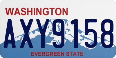 WA license plate AXY9158