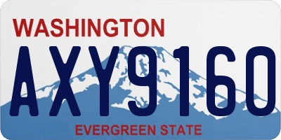 WA license plate AXY9160