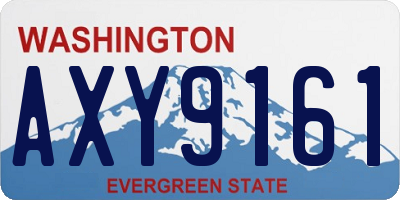 WA license plate AXY9161