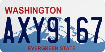WA license plate AXY9167