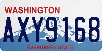 WA license plate AXY9168