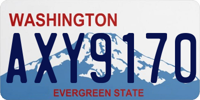 WA license plate AXY9170