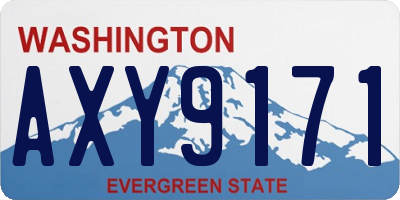 WA license plate AXY9171