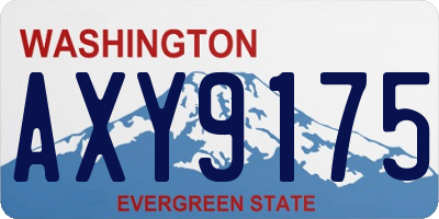WA license plate AXY9175