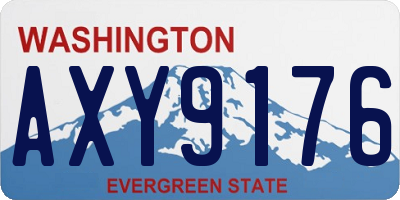 WA license plate AXY9176
