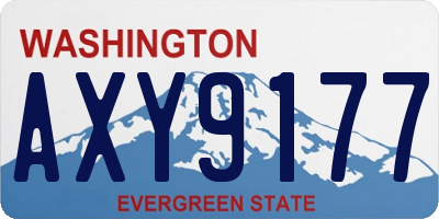WA license plate AXY9177