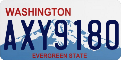 WA license plate AXY9180