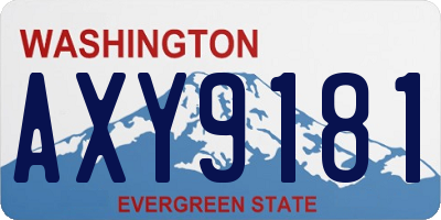 WA license plate AXY9181