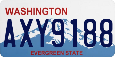 WA license plate AXY9188