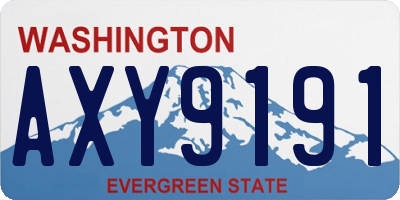 WA license plate AXY9191
