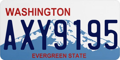 WA license plate AXY9195