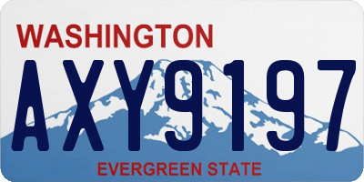 WA license plate AXY9197