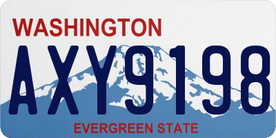 WA license plate AXY9198