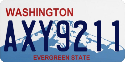 WA license plate AXY9211