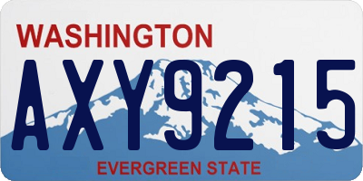 WA license plate AXY9215