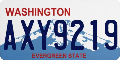 WA license plate AXY9219