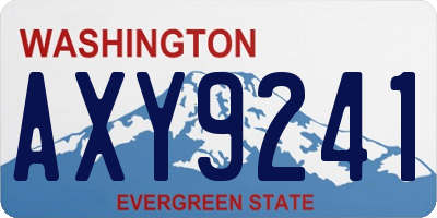 WA license plate AXY9241