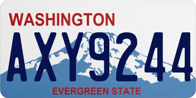 WA license plate AXY9244