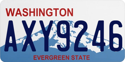 WA license plate AXY9246